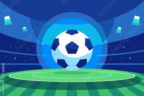 soccer ball on green field