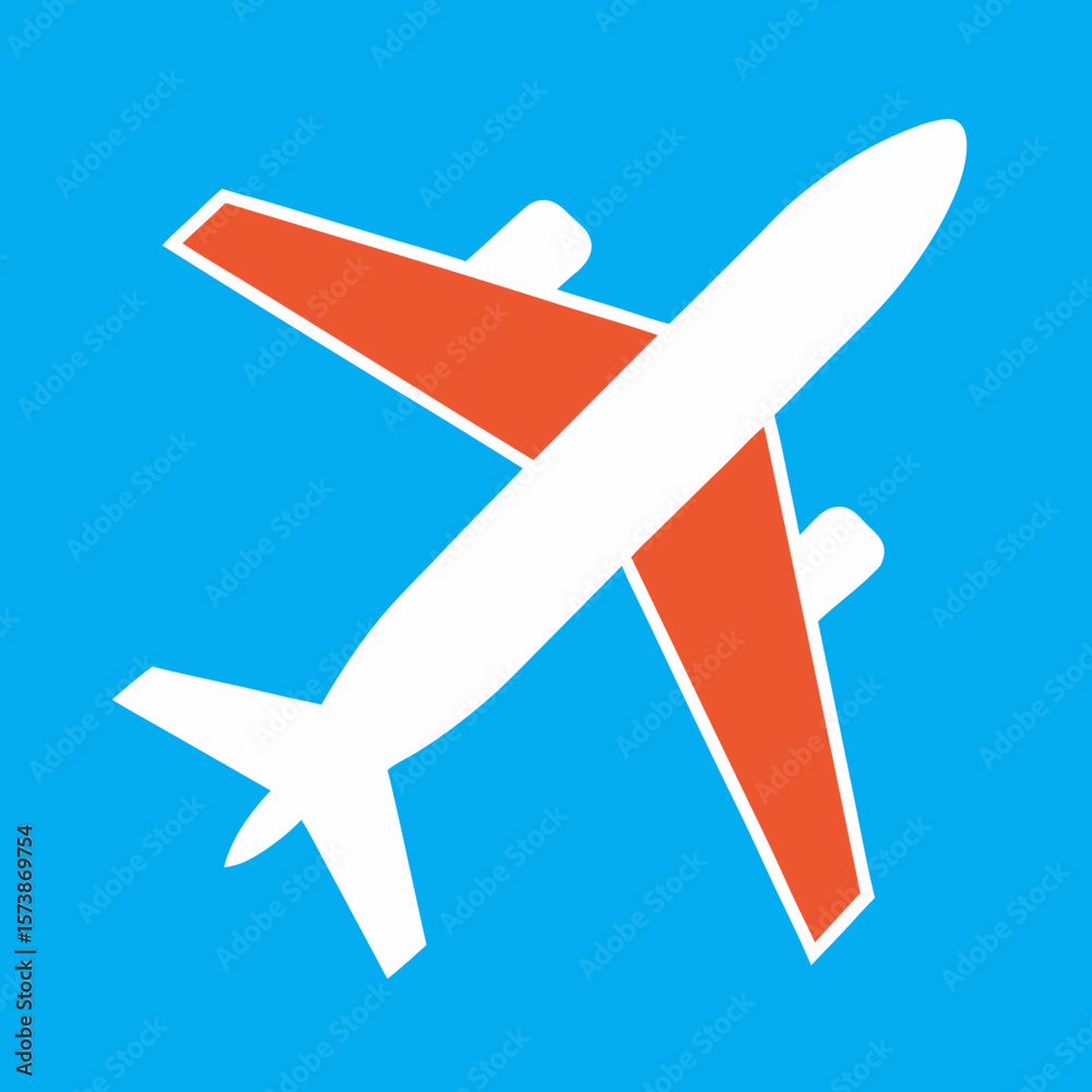 Naklejka premium Airplane Flight Icon Vector Design