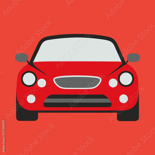Vehicle Car Front Icon Illustration