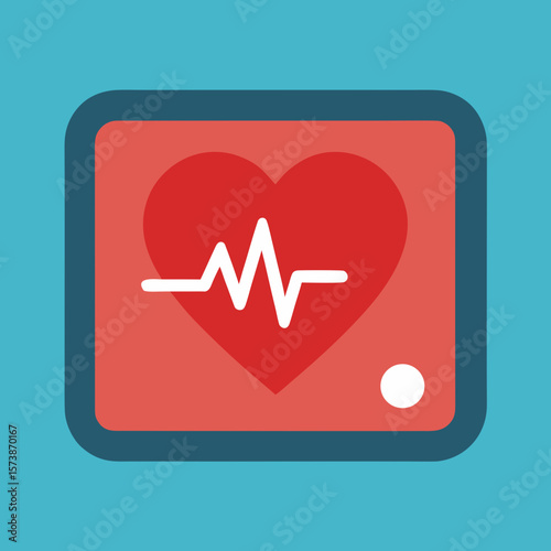 Heart Rate Monitor Silhouette Art