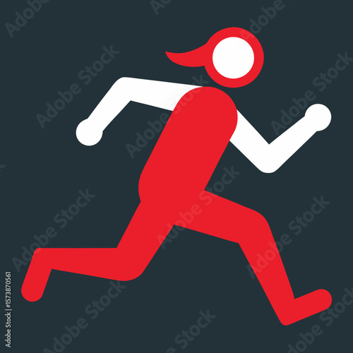 Jogging Runner Vector Graphic