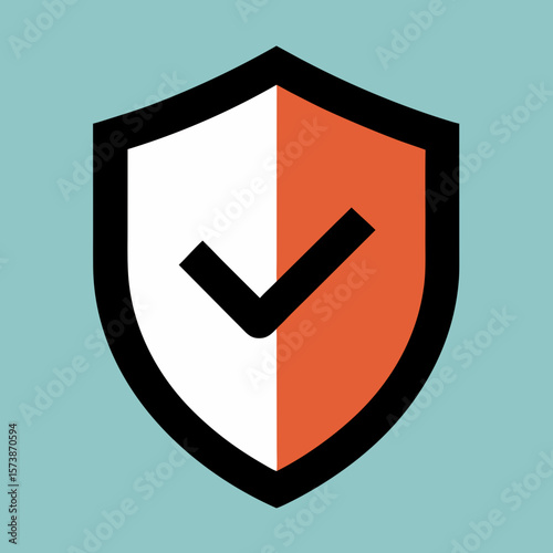 Secure Shield Symbol Vector Art