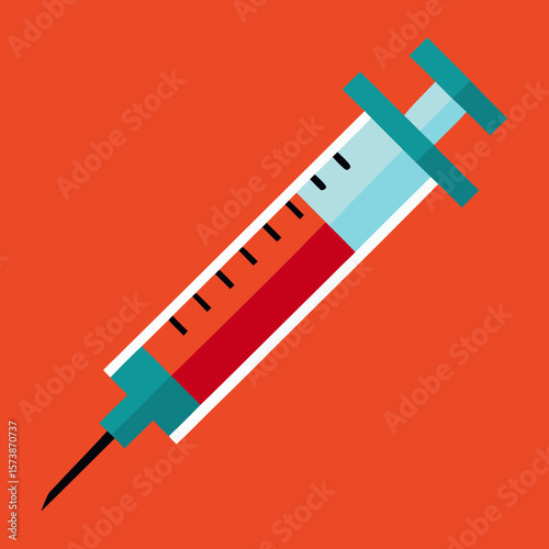 Syringe With Vaccine Icon