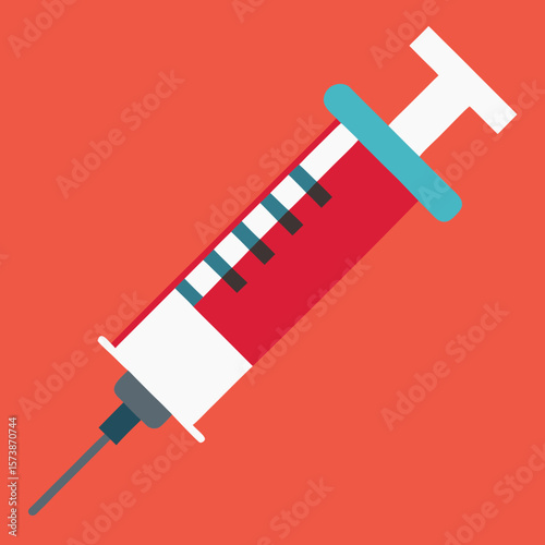 Vaccine Syringe Icon Graphic