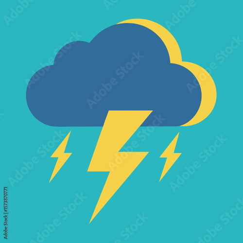 Thunderstorm Weather Icon Art