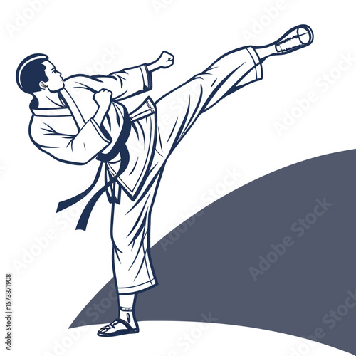 Karate-silhouette Adobe Illustrator Artwork