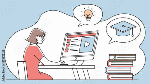 Online Video Conference and Learning Concept – Business Flat Vector of People in Virtual Meeting, Remote Work and Education