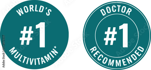 World's #1 Multivitamin and Doctor #1 Recommended on white background