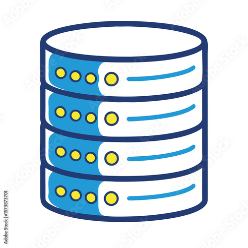 A database server icon, isolated on white background