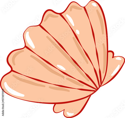 Shells for seafood decoration