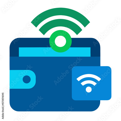 Wallet With NFC Signal Icon