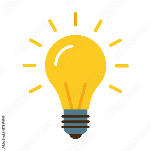 Glowing Light Bulb With Spark Icon