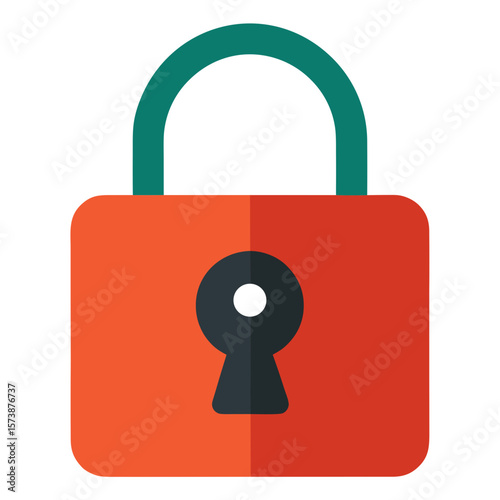 Lock With Keyhole Icon Illustration