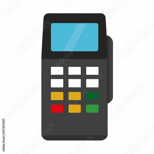 Payment Terminal With Card Icon Graphic