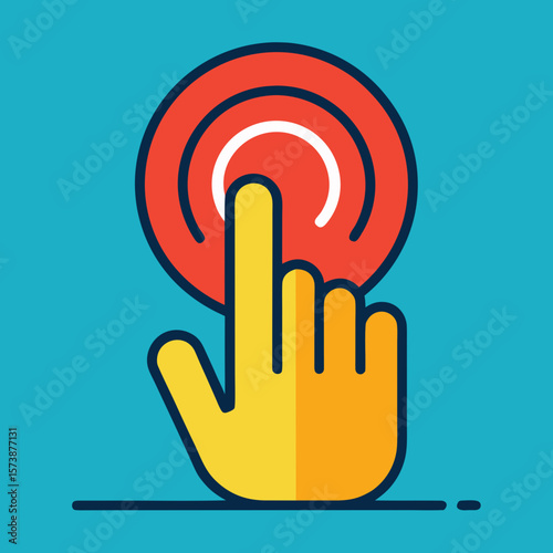 Finger Touch Screen Gesture Illustration