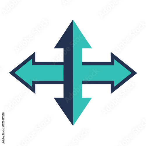 Two Way Arrow Icon Silhouette Art