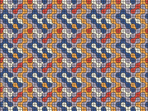 Colorful Geometric Pattern Design, Abstract Art, Digital Artwork, Vibrant Colors, Contemporary Style, Aesthetic Visuals