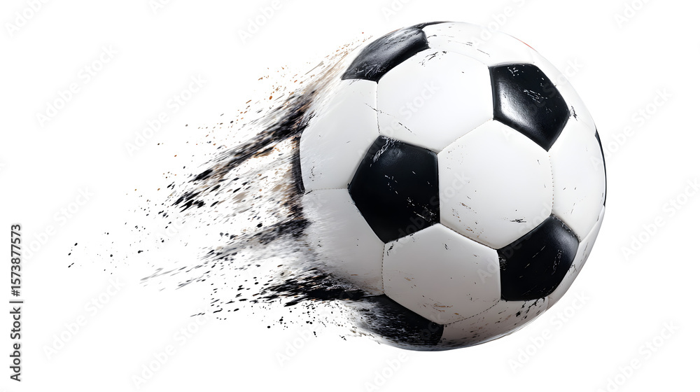 Naklejka premium soccer ball on white background
