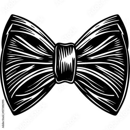 bowtie (linocut style)