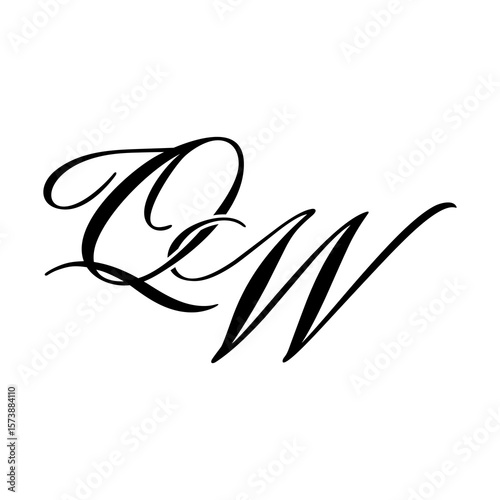 Elegant QW Monogram Logo Design, perfect for luxury branding, boutique identity, or personal logo designs.