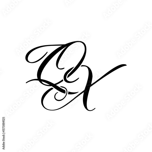 Elegant QX Monogram Logo Design, perfect for luxury branding, boutique identity, or personal logo designs.
