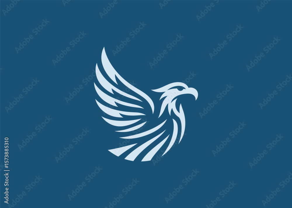 Obraz premium Eagle logo for power, freedom, or patriotic brand identity.