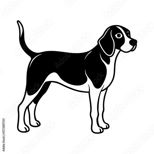 Beagle Clipart Vector Illustration