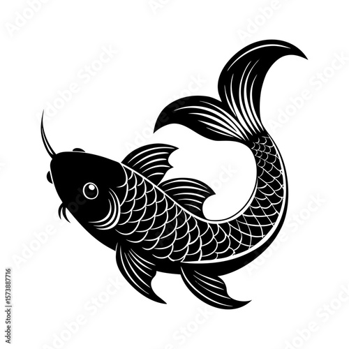 Koi Fish Clipart Vector Illustration