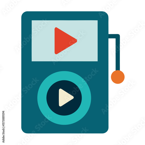 Audio Player With Play Button Icon
