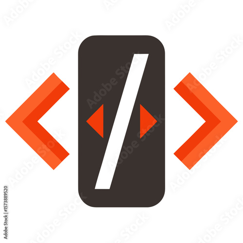 Developer Code Symbol On White Background