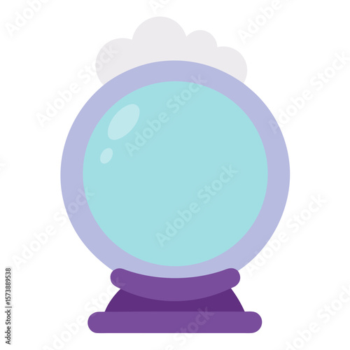 Crystal Ball With Glowing Mist Icon