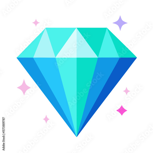 Shiny Diamond Sparkle Icon Design