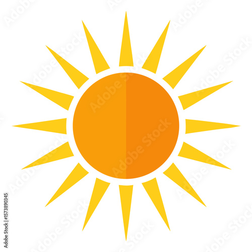 Sun With Rays Weather Icon Design