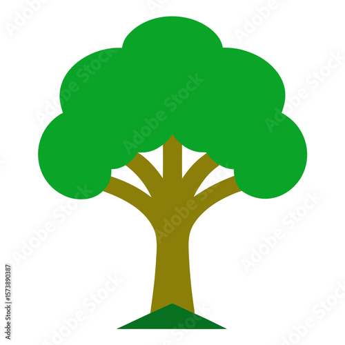 Nature Tree Symbol On White Background