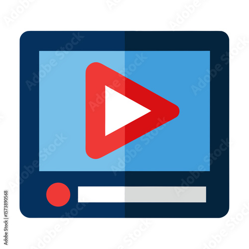 Media Player UI Symbol Illustration