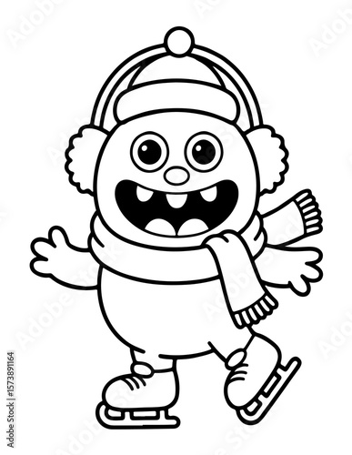 Cute Christmas Monster Coloring Book