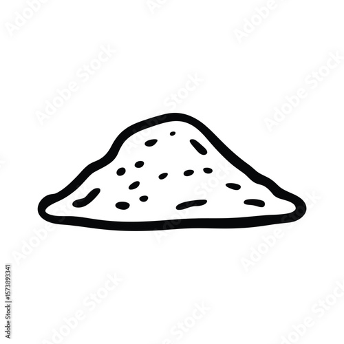 Hand drawn pile of sand or dirt simple vector illustration