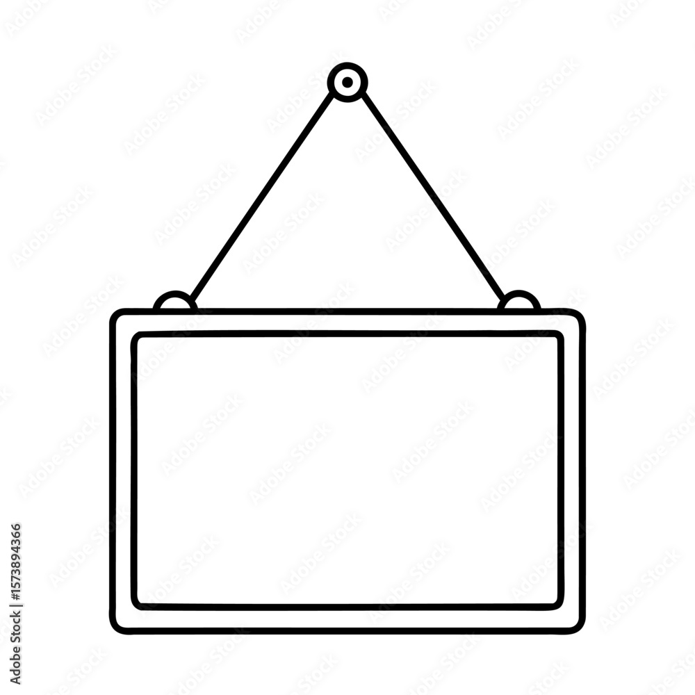 Hanging sign with string blank empty Hanging sign with string blank empty