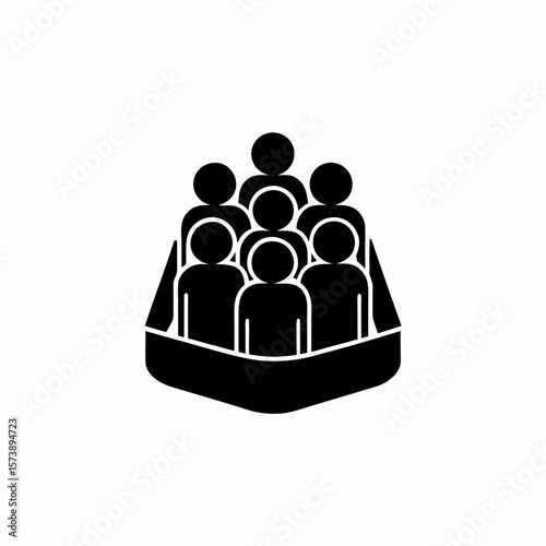 creative details Outline People Overcrowding Icon vector illustration