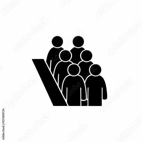 creative details Outline People Overcrowding Icon vector illustration