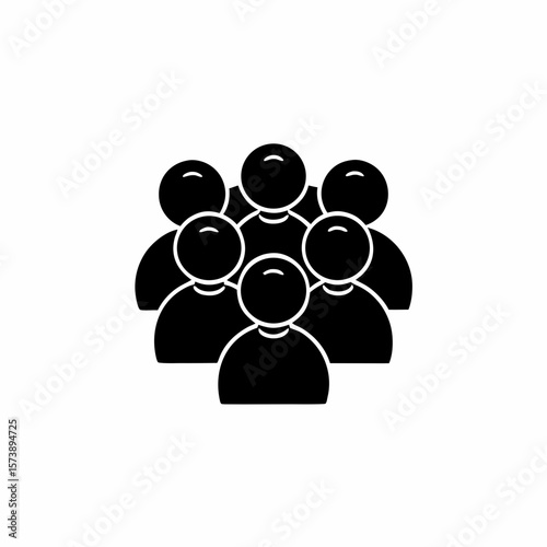 creative details Outline People Overcrowding Icon vector illustration