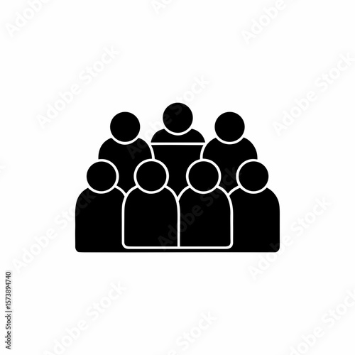 creative details Outline People Overcrowding Icon vector illustration