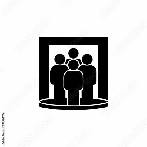 creative details Outline People Overcrowding Icon vector illustration