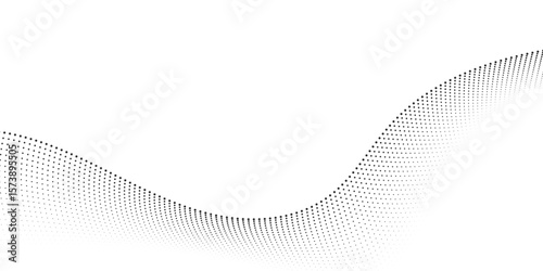 Abstract Waveform Dot Swirls on White
