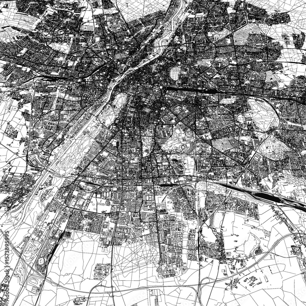 Naklejka premium 3D illustration of city and urban in Munich Germany