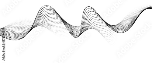 Dotted wave line pattern background