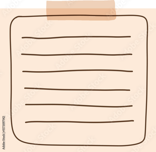 Blank Notepad with Tape