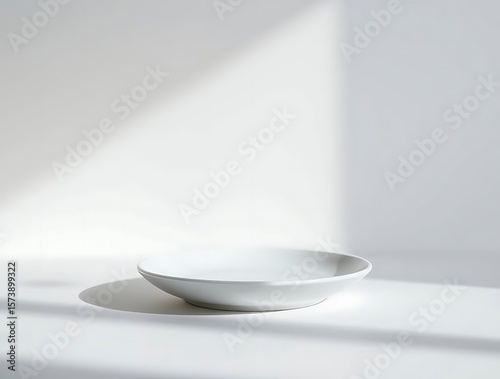 Wallpaper Mural Elevated minimalist porcelain bowl on pristine white surface with soft light Torontodigital.ca
