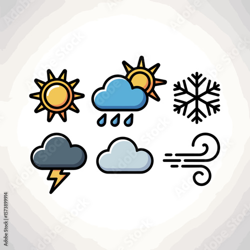Weather Icon Vector Set