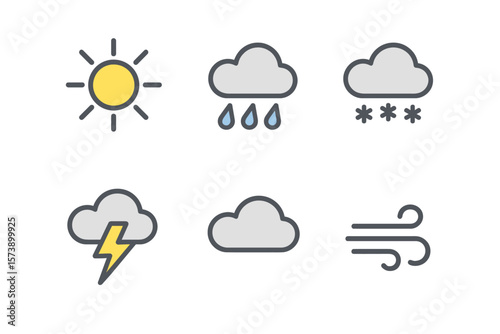 Weather Icon Vector Set